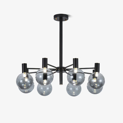 Selva Black Chandelier - Elegant Design with Adjustable Brightness