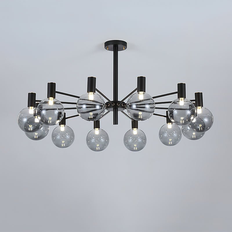 Selva Black Chandelier - Elegant Design with Adjustable Brightness