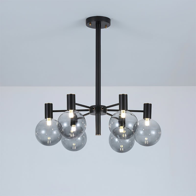 Selva Black Chandelier - Elegant Design with Adjustable Brightness