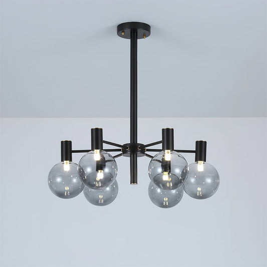 Selva Black Chandelier - Elegant Design with Adjustable Brightness