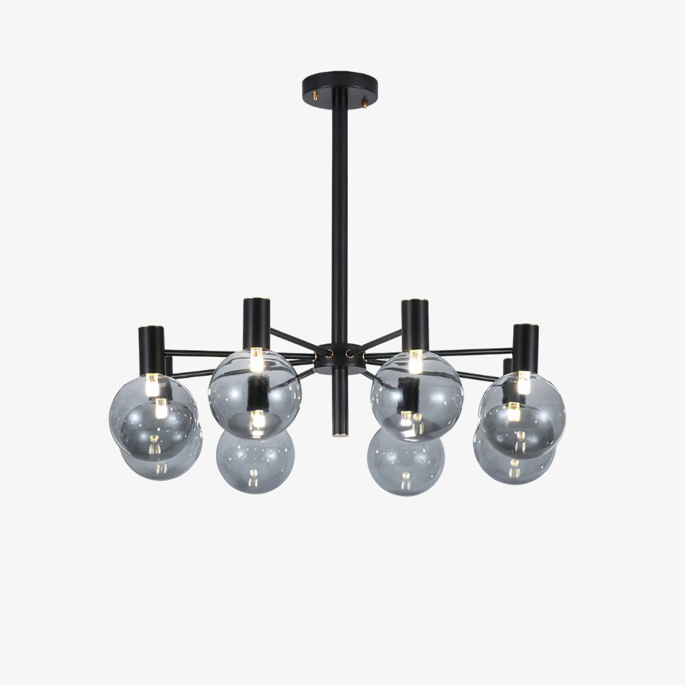 Selva Black Chandelier - Elegant Design with Adjustable Brightness