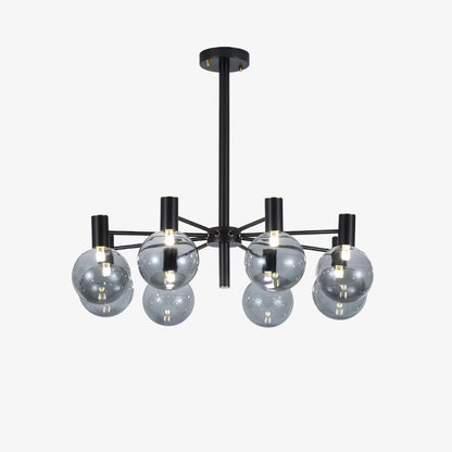 Selva Black Chandelier - Elegant Design with Adjustable Brightness