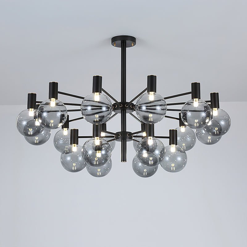 Selva Black Chandelier - Elegant Design with Adjustable Brightness