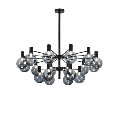 Selva Black Chandelier - Elegant Design with Adjustable Brightness