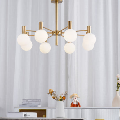 Selva Chandelier - Elegant Lighting Fixture with Adjustable Arms & Cry