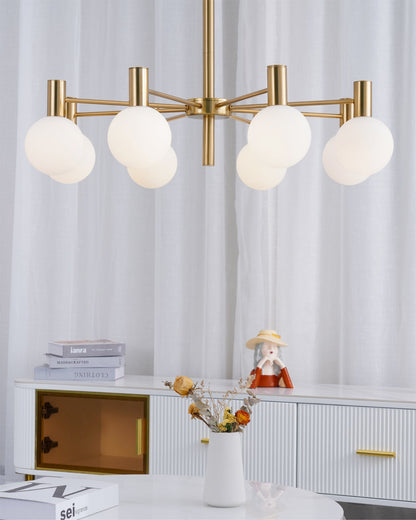 Selva Chandelier - Elegant Lighting Fixture with Adjustable Arms & Cry