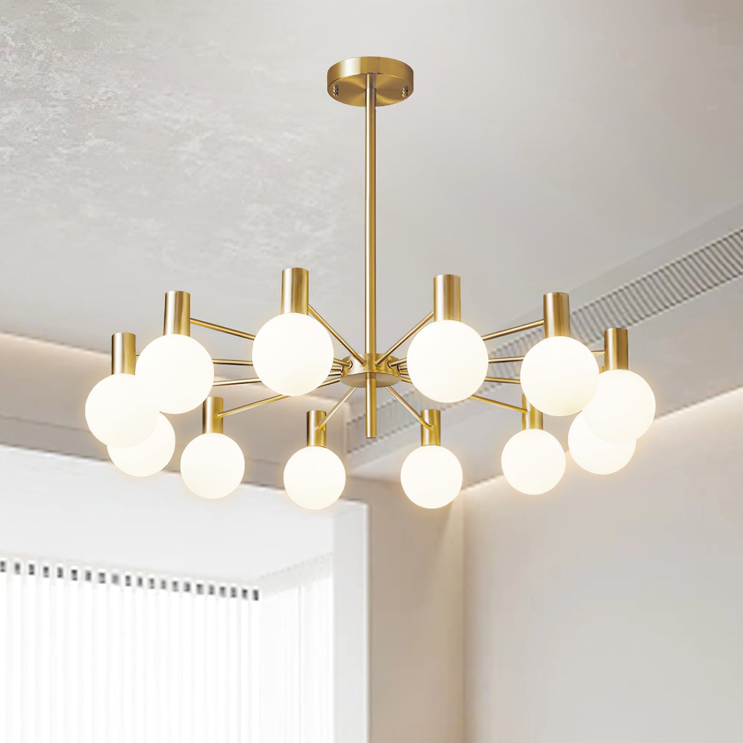 Selva Chandelier - Elegant Lighting Fixture with Adjustable Arms & Cry
