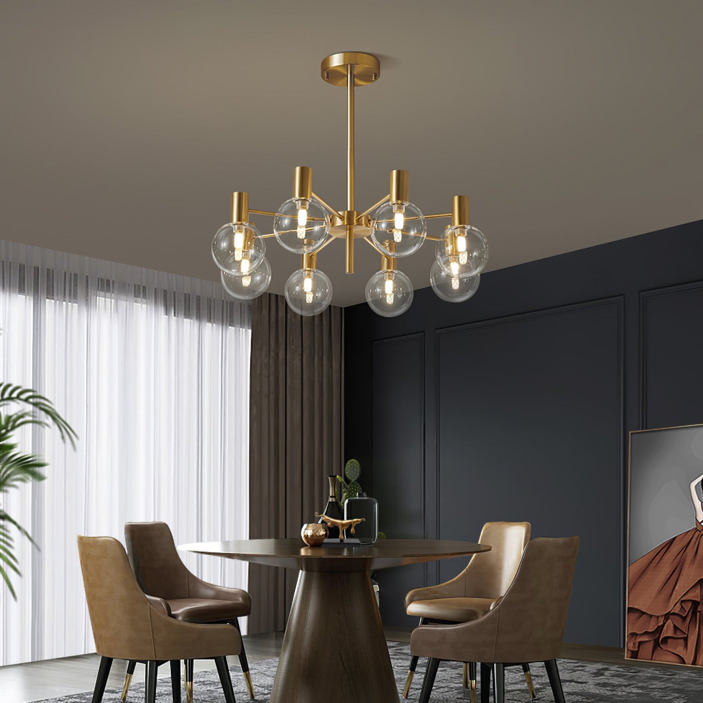 Selva Chandelier - Elegant Lighting Fixture with Adjustable Arms & Cry