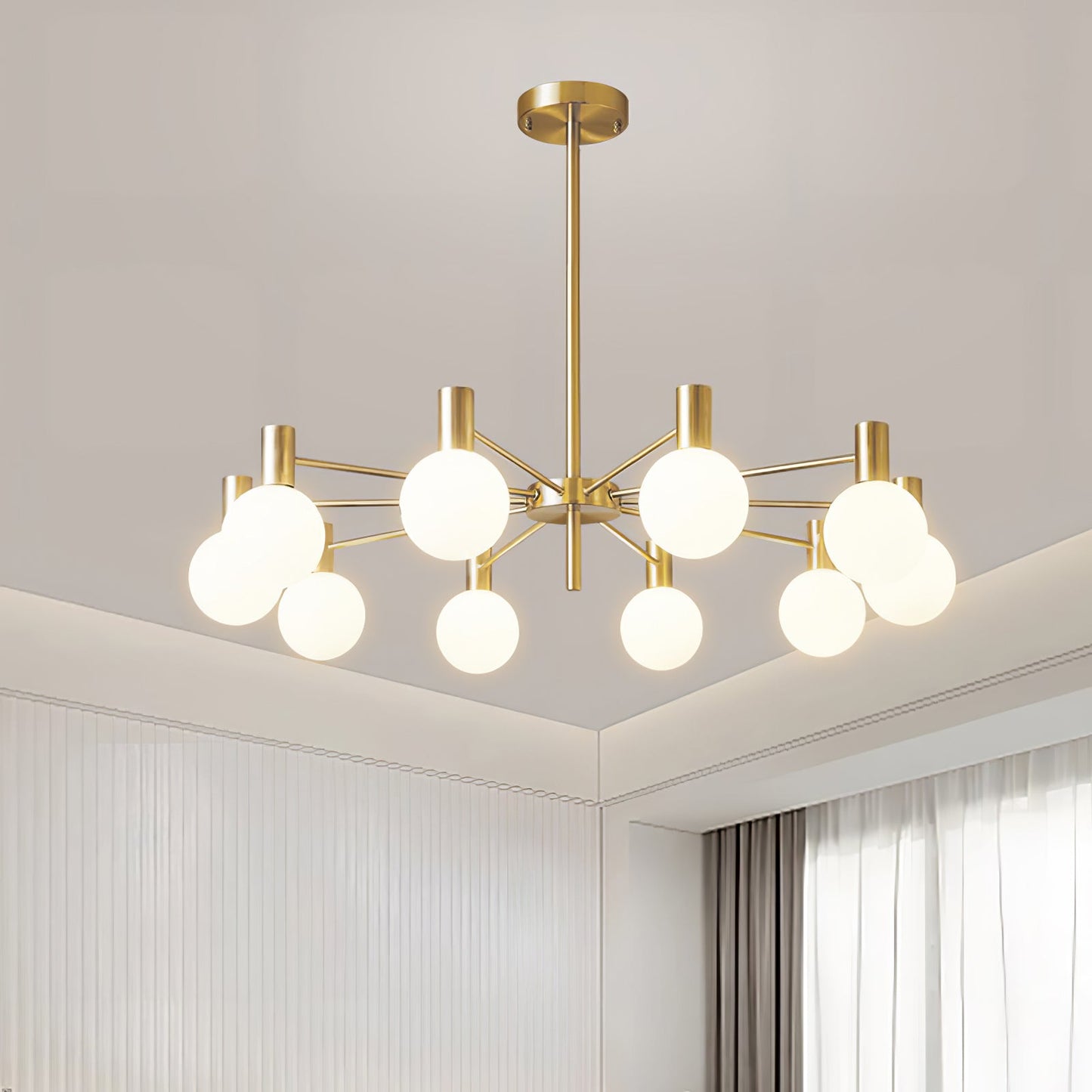Selva Chandelier - Elegant Lighting Fixture with Adjustable Arms & Cry