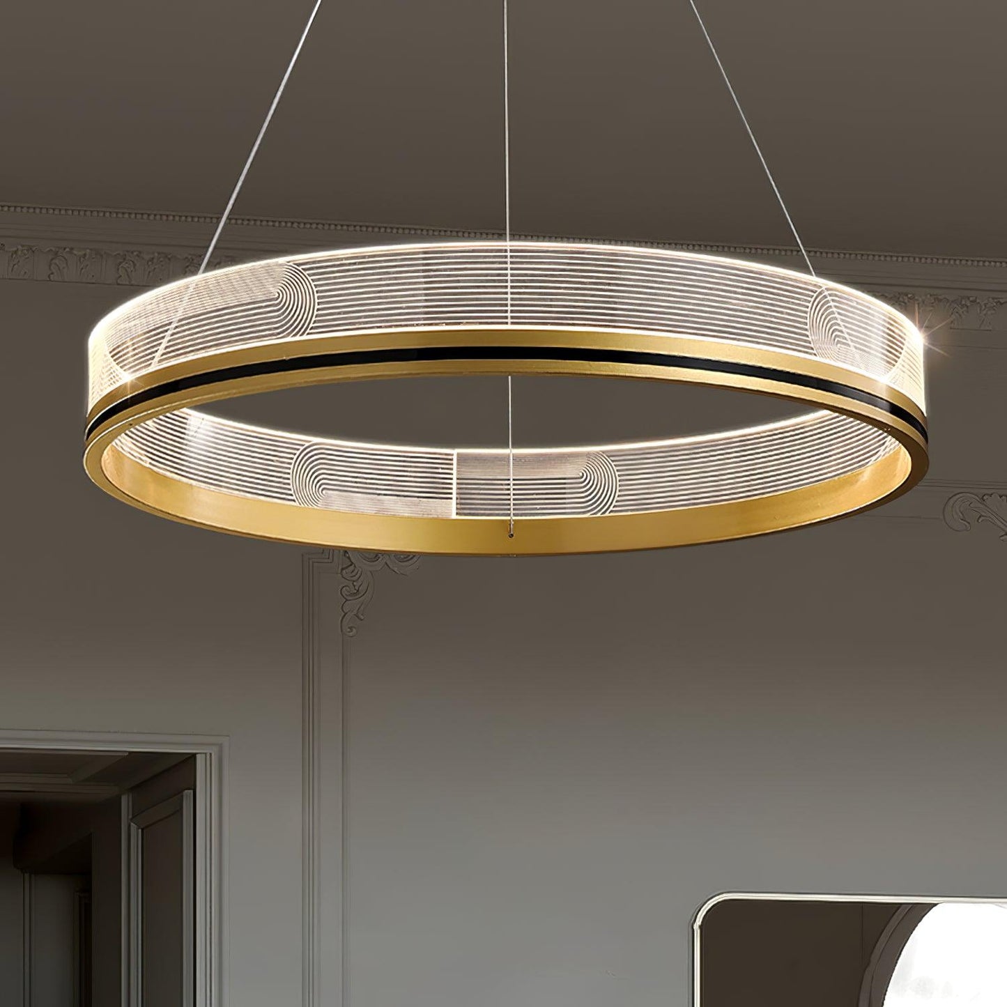 Elegant Sendra Chandelier - Dimmable LED, Modern Crystal Design