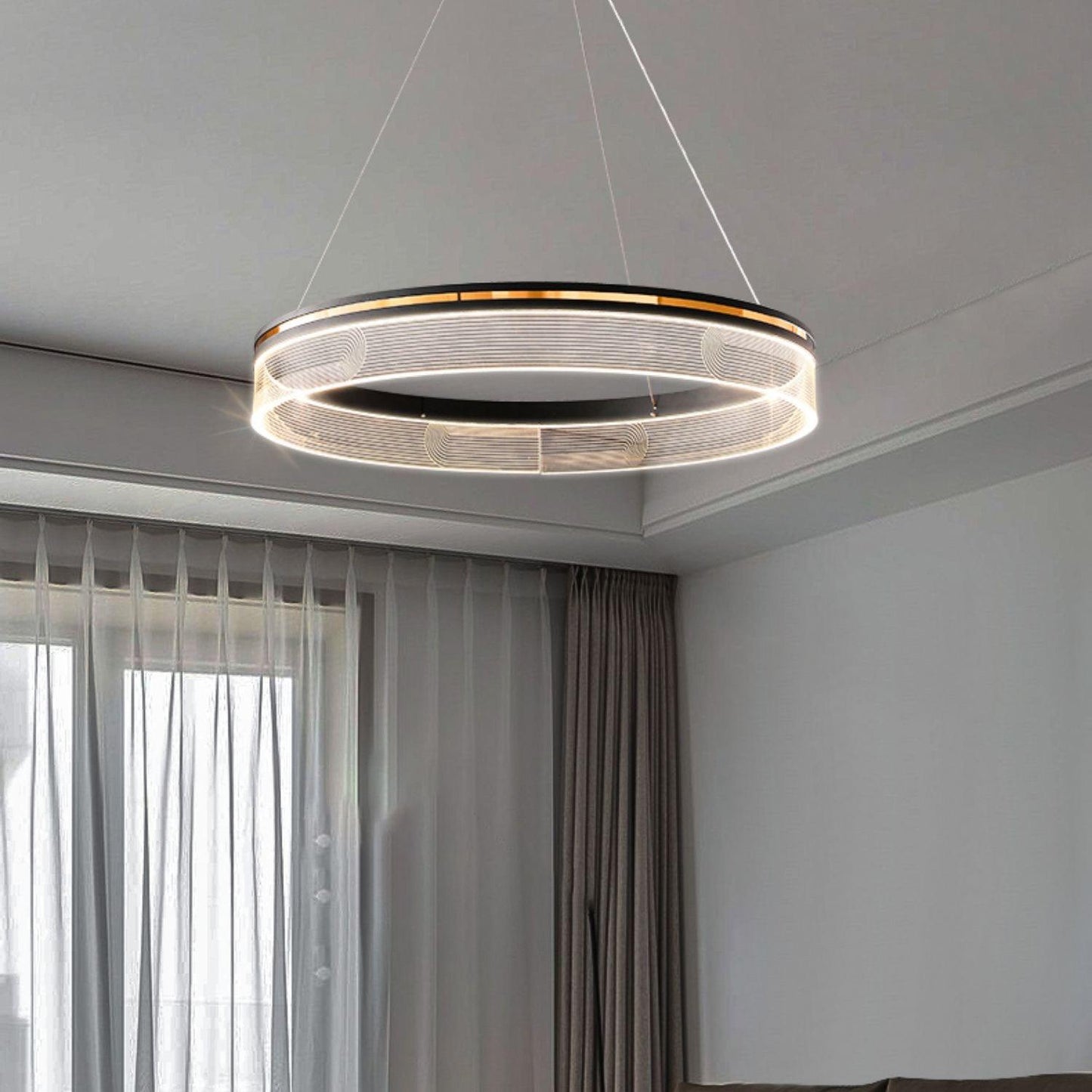 Elegant Sendra Chandelier - Dimmable LED, Modern Crystal Design