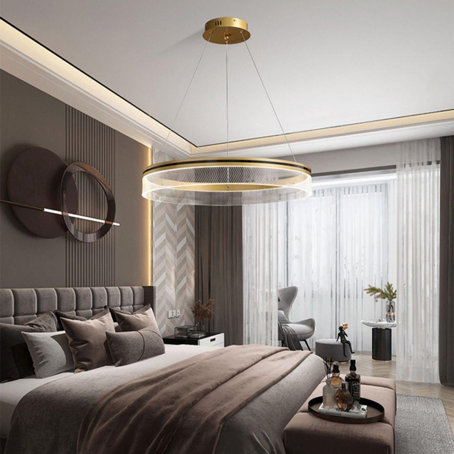 Elegant Sendra Chandelier - Dimmable LED, Modern Crystal Design