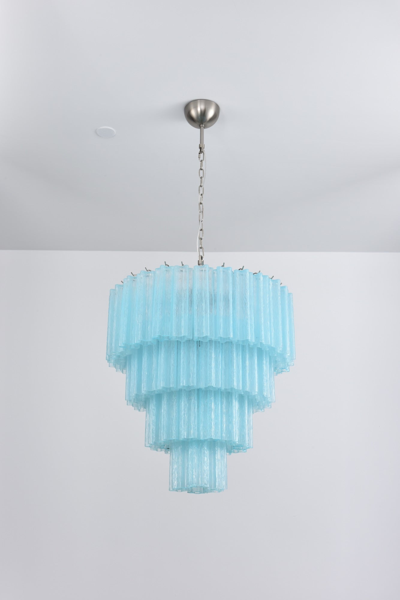 Serava Cascade Glass Chandelier - Elegant Design, Adjustable Height