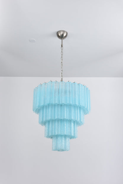 Serava Cascade Glass Chandelier - Elegant Design, Adjustable Height