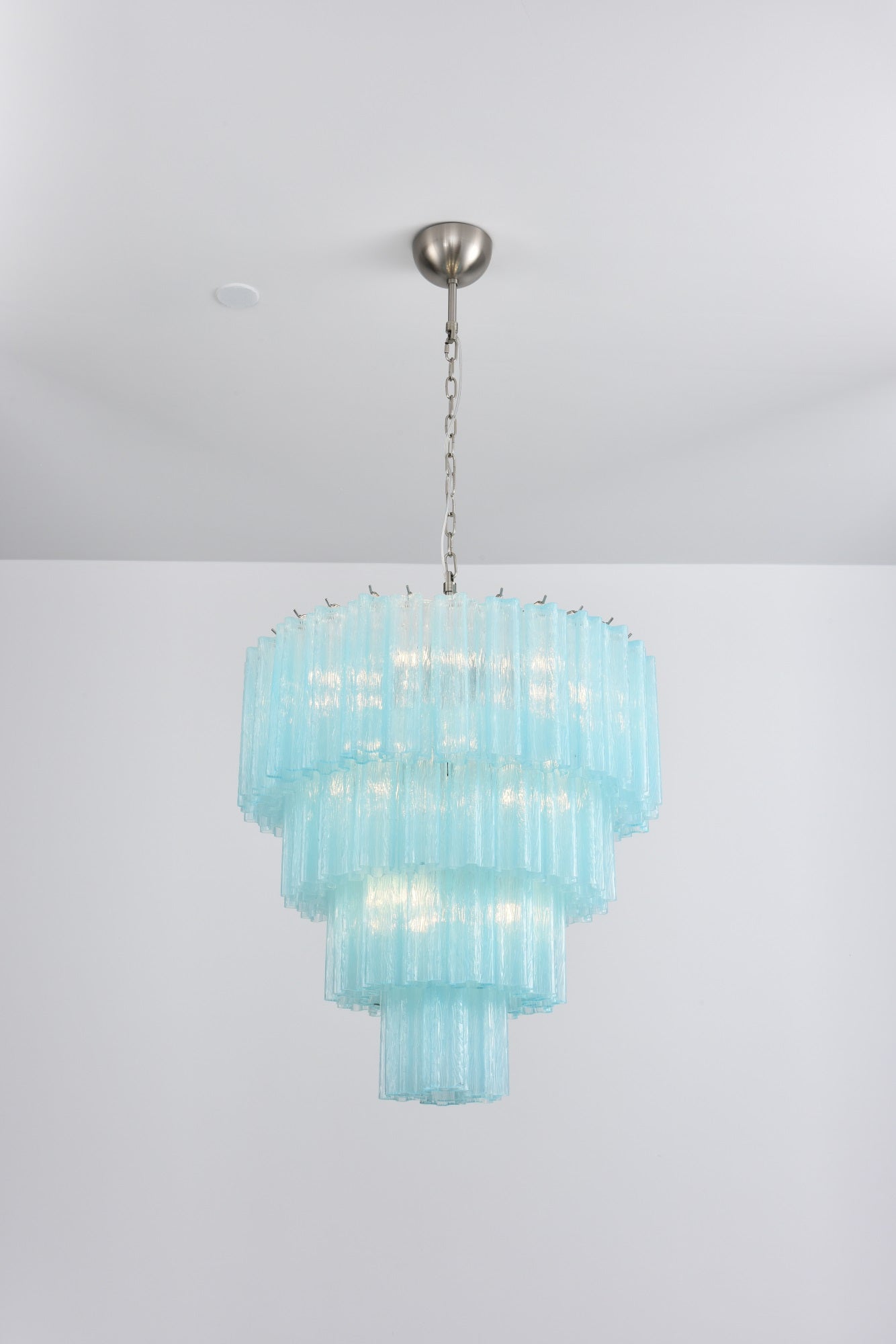 Serava Cascade Glass Chandelier - Elegant Design, Adjustable Height