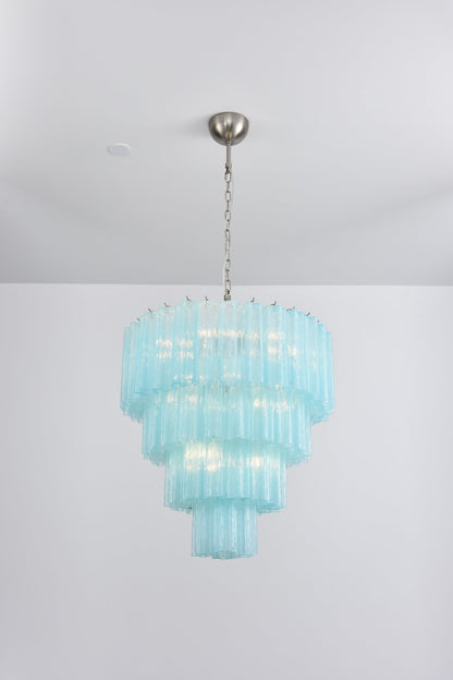 Serava Cascade Glass Chandelier - Elegant Design, Adjustable Height