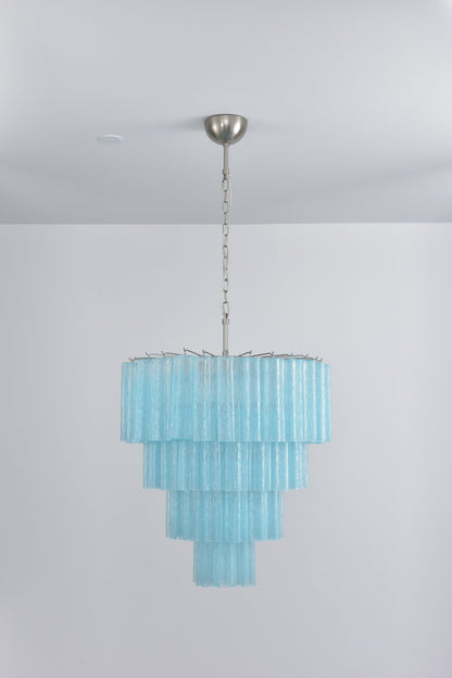 Serava Cascade Glass Chandelier - Elegant Design, Adjustable Height