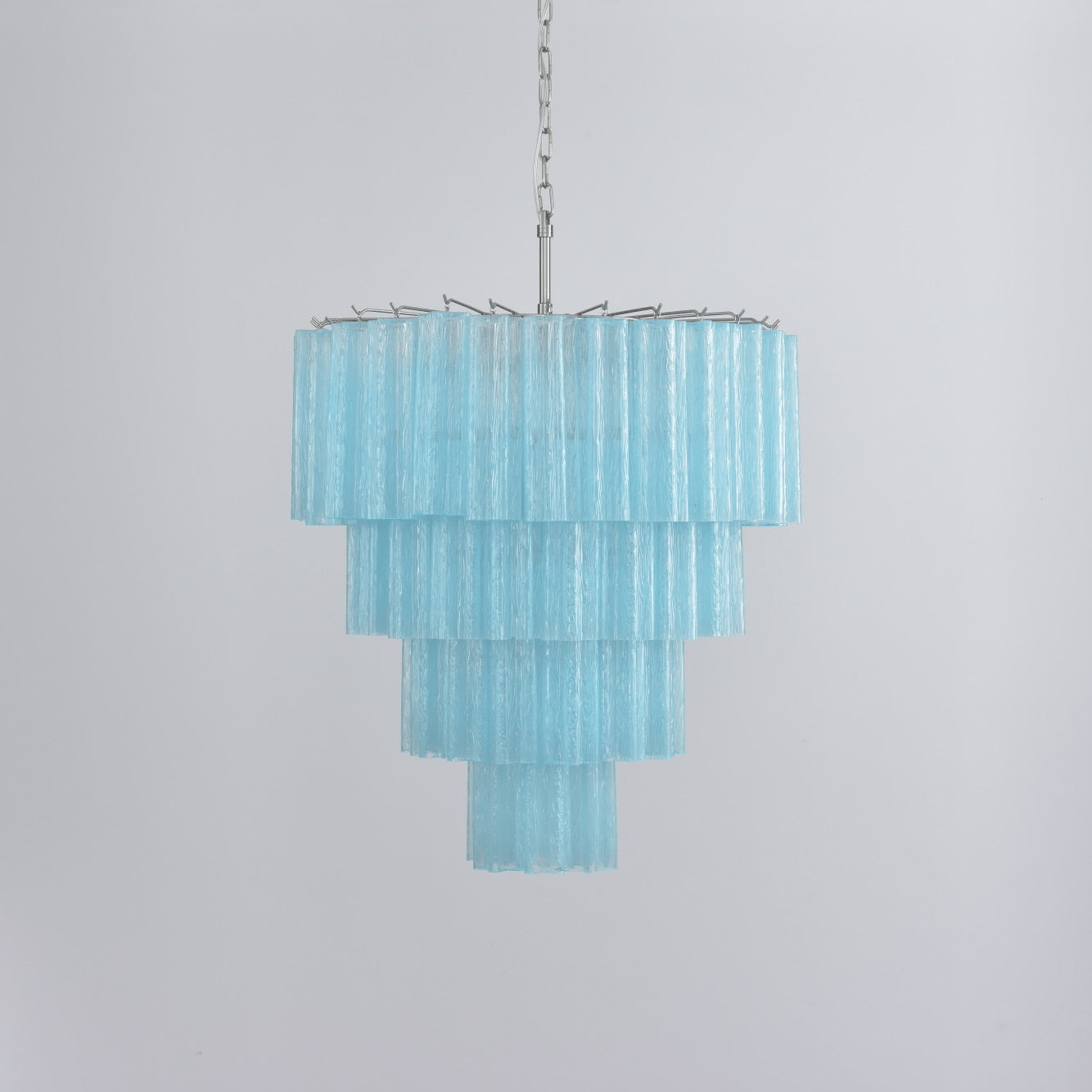 Serava Cascade Glass Chandelier - Elegant Design, Adjustable Height