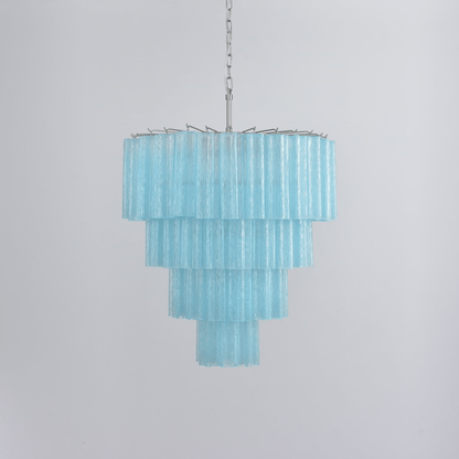 Serava Cascade Glass Chandelier - Elegant Design, Adjustable Height
