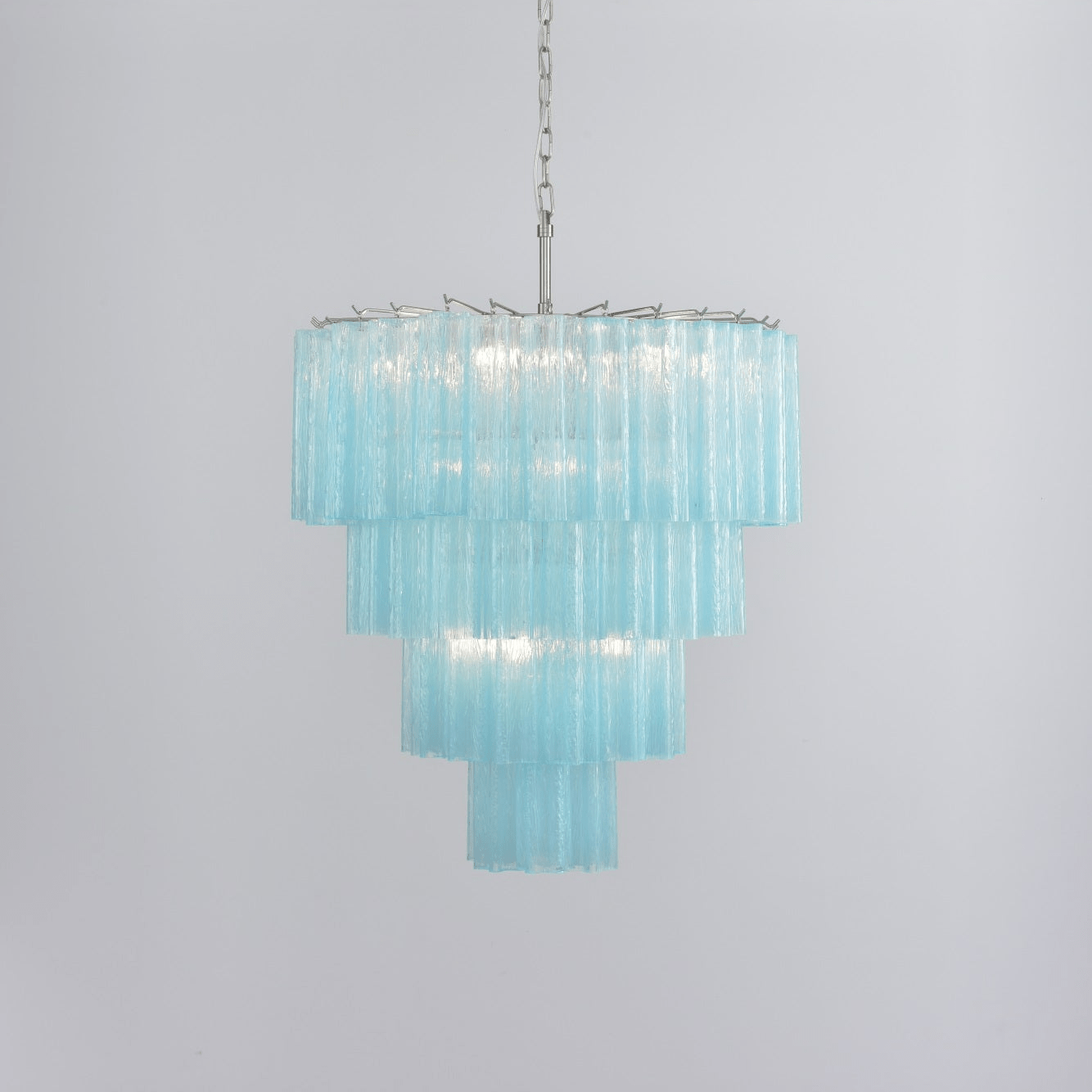 Serava Cascade Glass Chandelier - Elegant Design, Adjustable Height