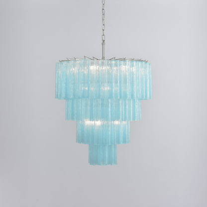 Serava Cascade Glass Chandelier - Elegant Design, Adjustable Height