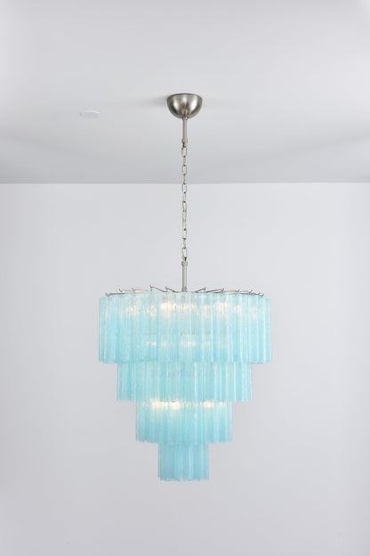 Serava Cascade Glass Chandelier - Elegant Design, Adjustable Height