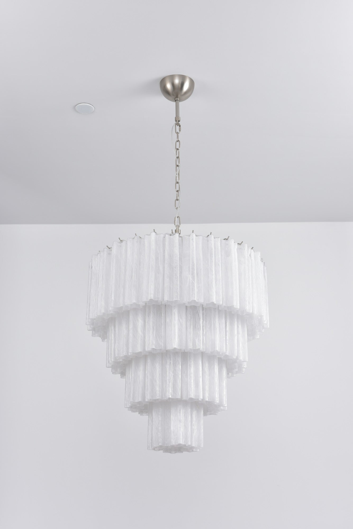 Serava Cascade Glass Chandelier - Elegant Design, Adjustable Height
