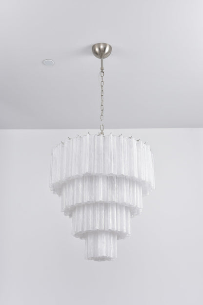 Serava Cascade Glass Chandelier - Elegant Design, Adjustable Height