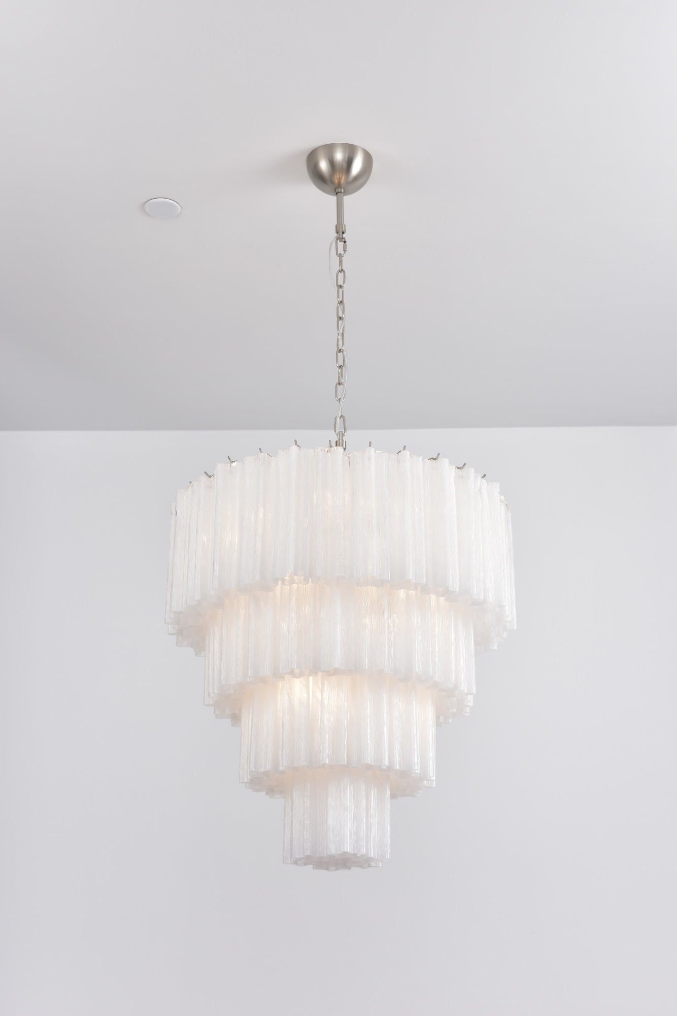 Serava Cascade Glass Chandelier - Elegant Design, Adjustable Height