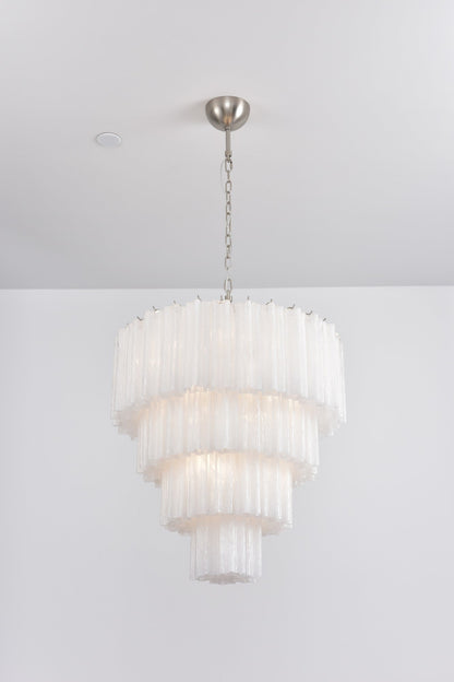 Serava Cascade Glass Chandelier - Elegant Design, Adjustable Height