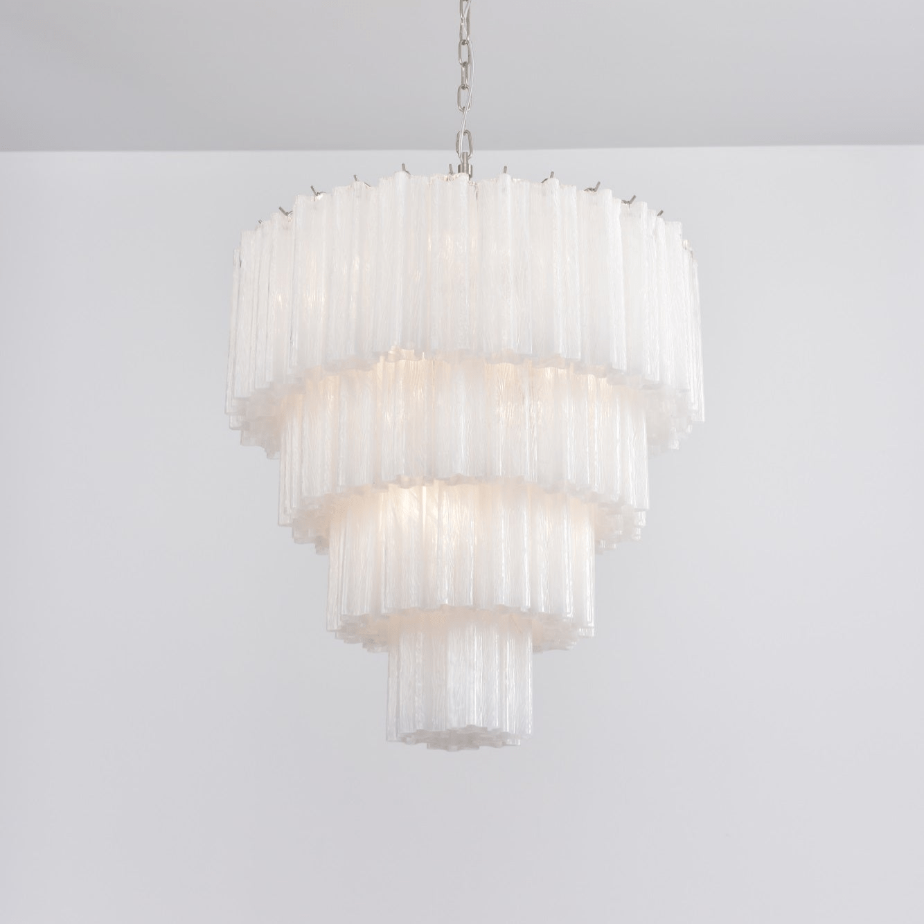 Serava Cascade Glass Chandelier - Elegant Design, Adjustable Height