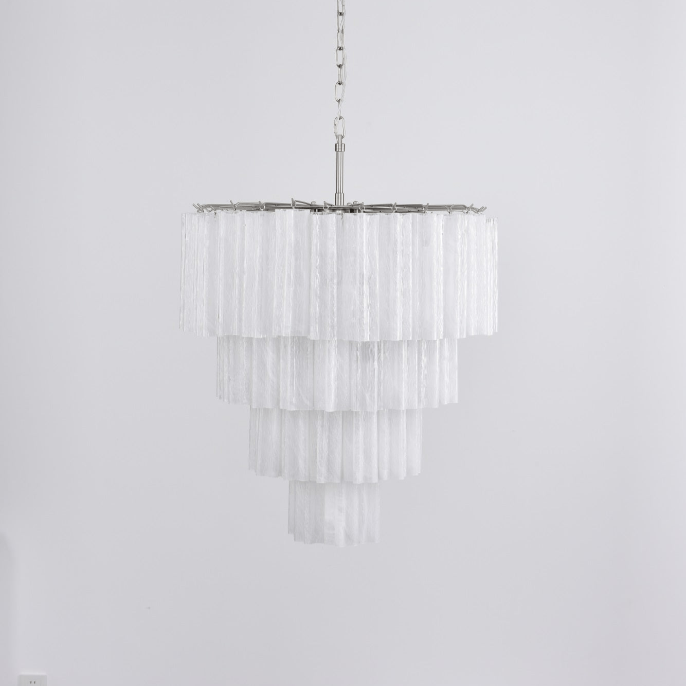 Serava Cascade Glass Chandelier - Elegant Design, Adjustable Height