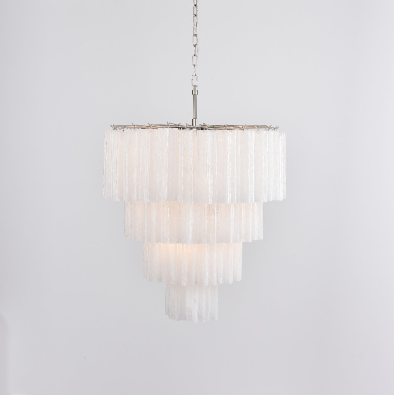 Serava Cascade Glass Chandelier - Elegant Design, Adjustable Height