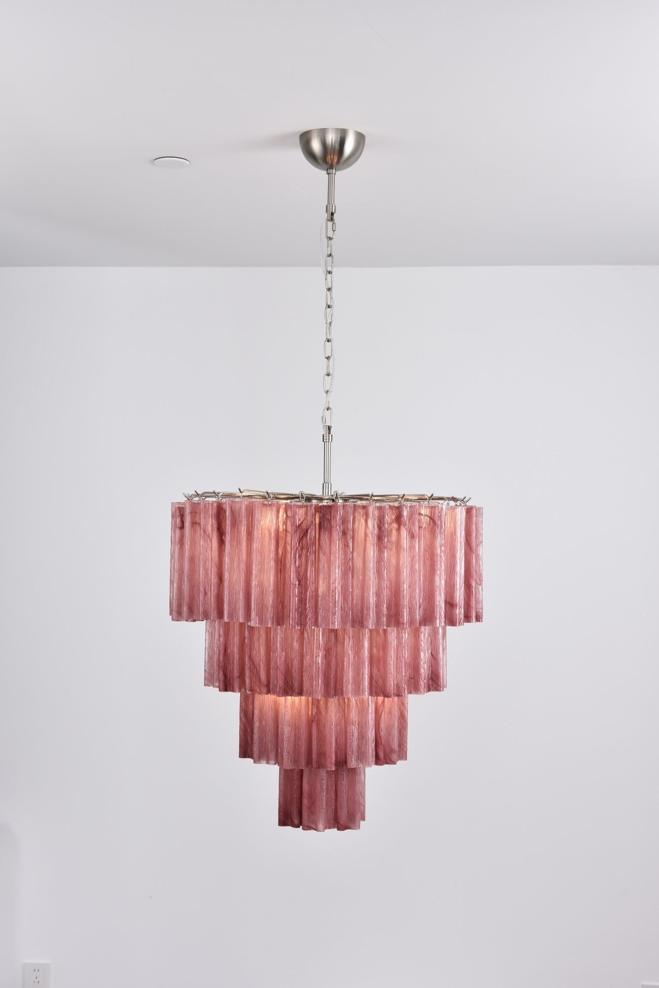 Serava Cascade Glass Chandelier - Elegant Design, Adjustable Height