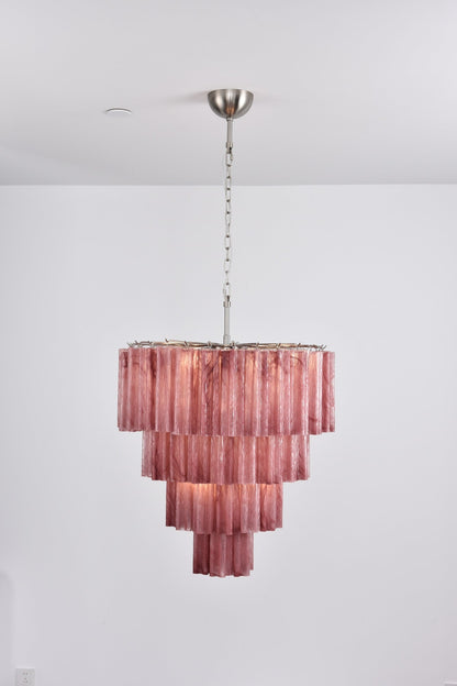 Serava Cascade Glass Chandelier - Elegant Design, Adjustable Height