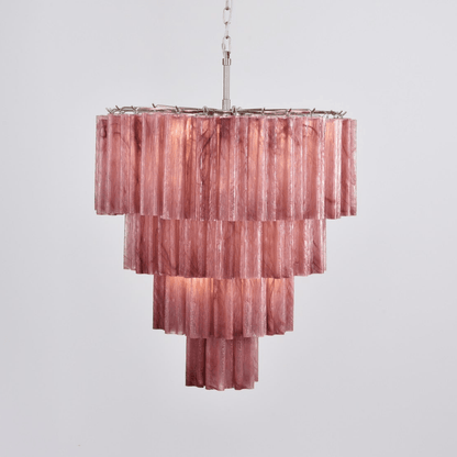 Serava Cascade Glass Chandelier - Elegant Design, Adjustable Height