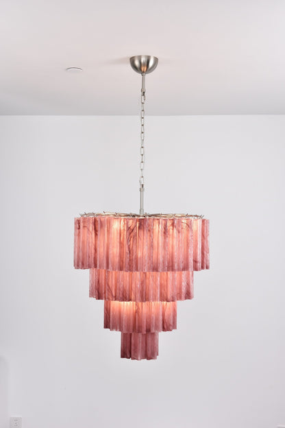 Serava Cascade Glass Chandelier - Elegant Design, Adjustable Height