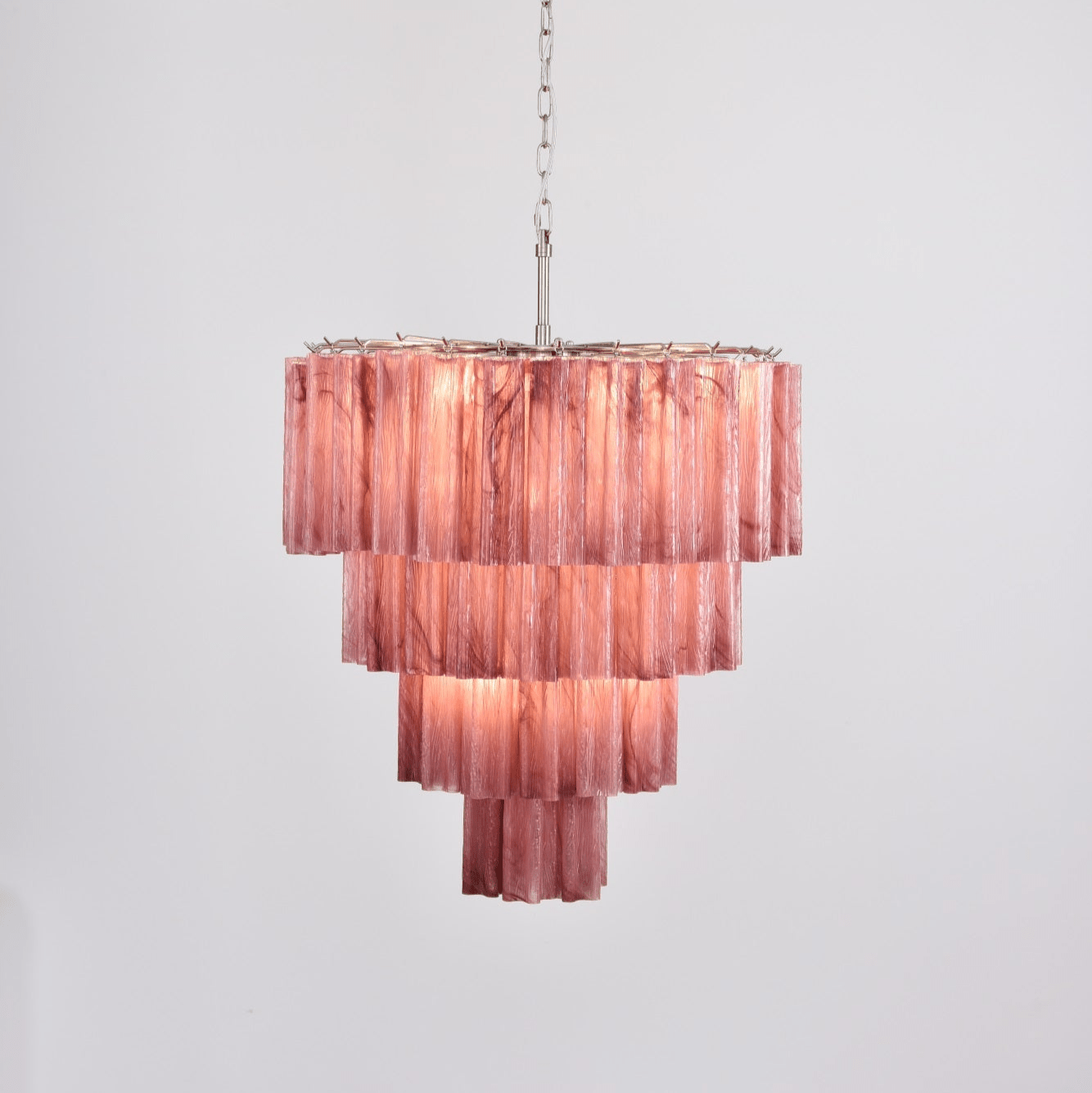 Serava Cascade Glass Chandelier - Elegant Design, Adjustable Height