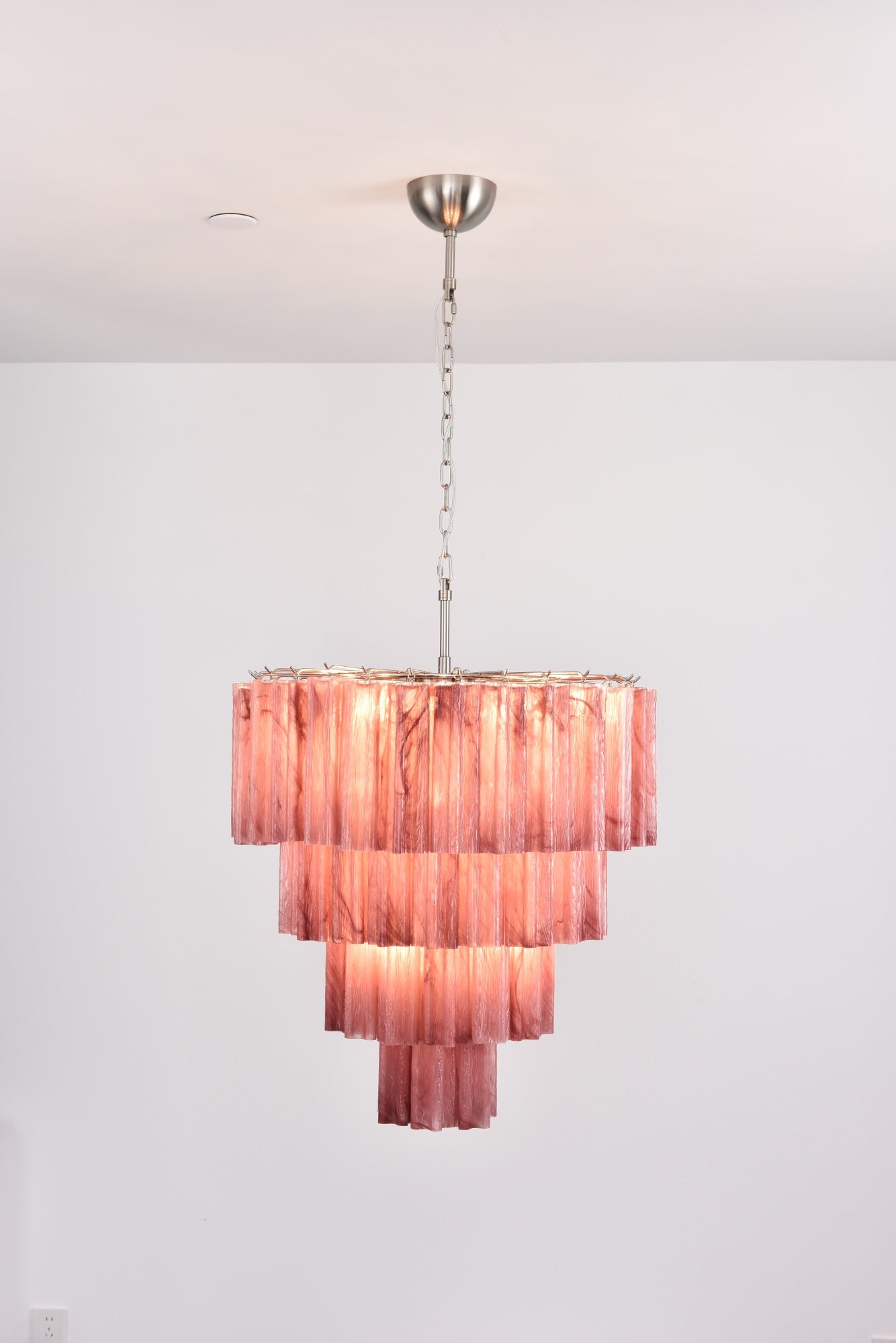 Serava Cascade Glass Chandelier - Elegant Design, Adjustable Height