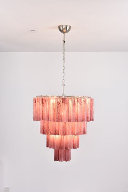 Serava Cascade Glass Chandelier - Elegant Design, Adjustable Height
