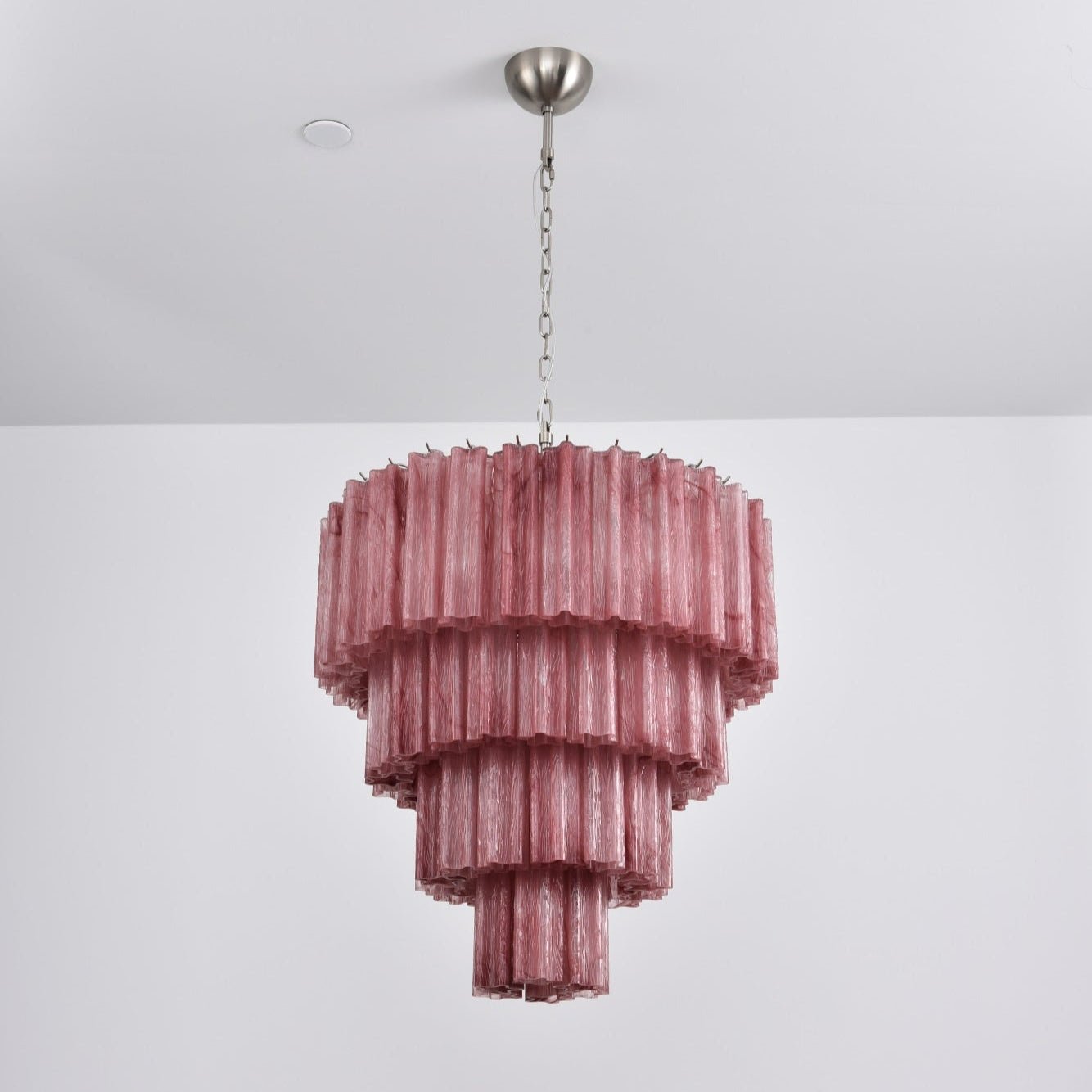 Serava Cascade Glass Chandelier - Elegant Design, Adjustable Height