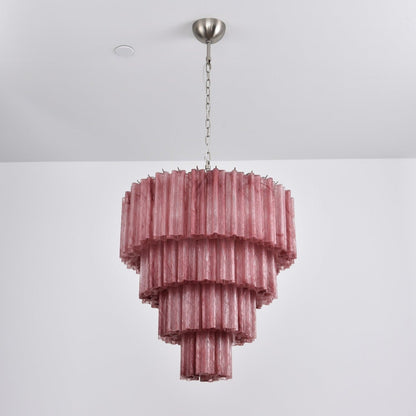 Serava Cascade Glass Chandelier - Elegant Design, Adjustable Height