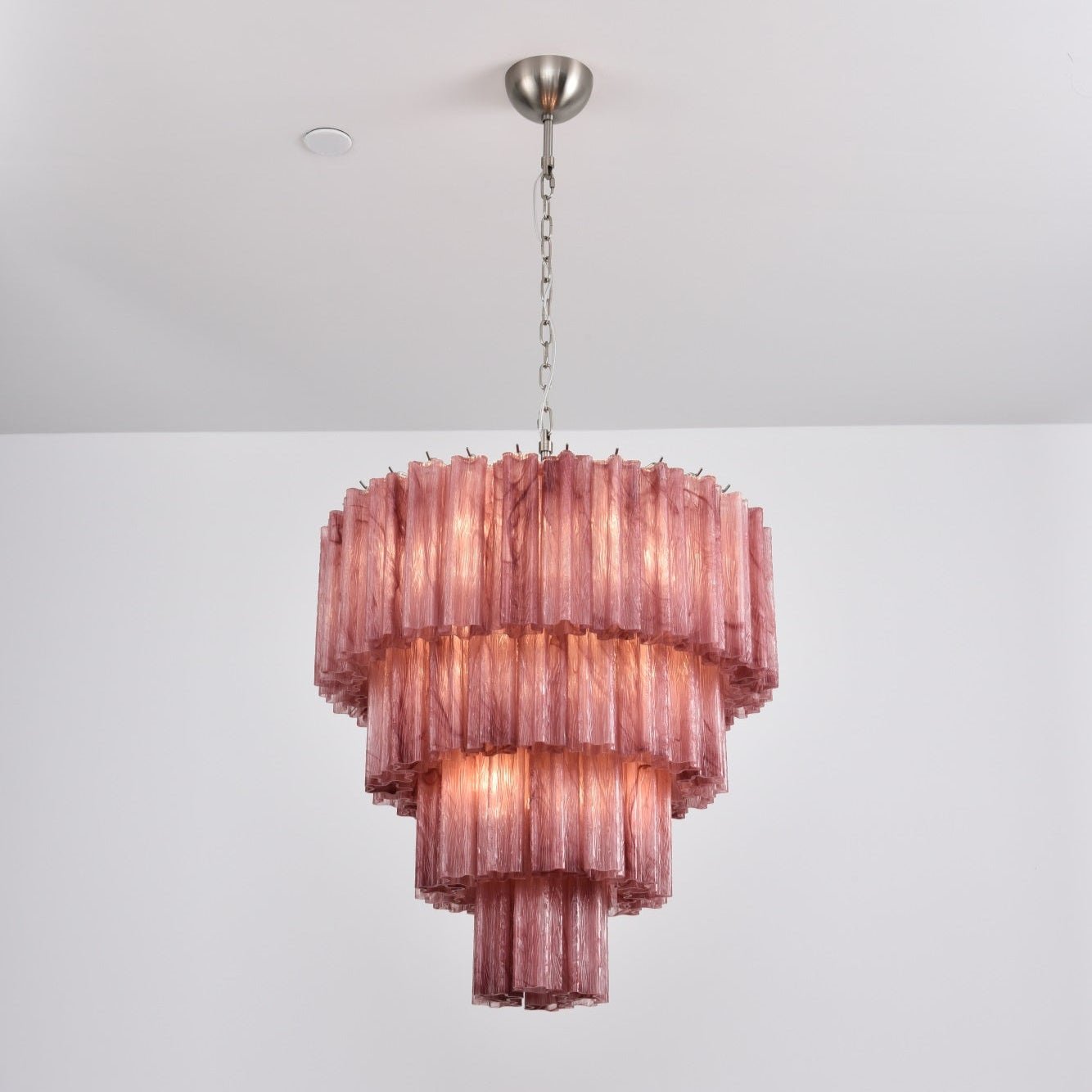 Serava Cascade Glass Chandelier - Elegant Design, Adjustable Height