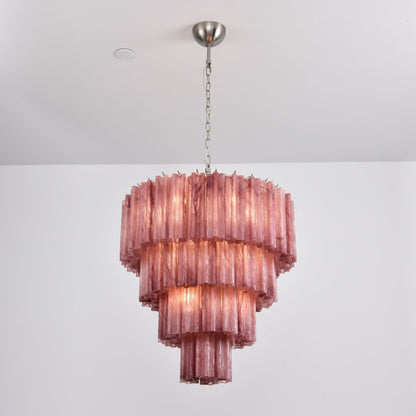 Serava Cascade Glass Chandelier - Elegant Design, Adjustable Height