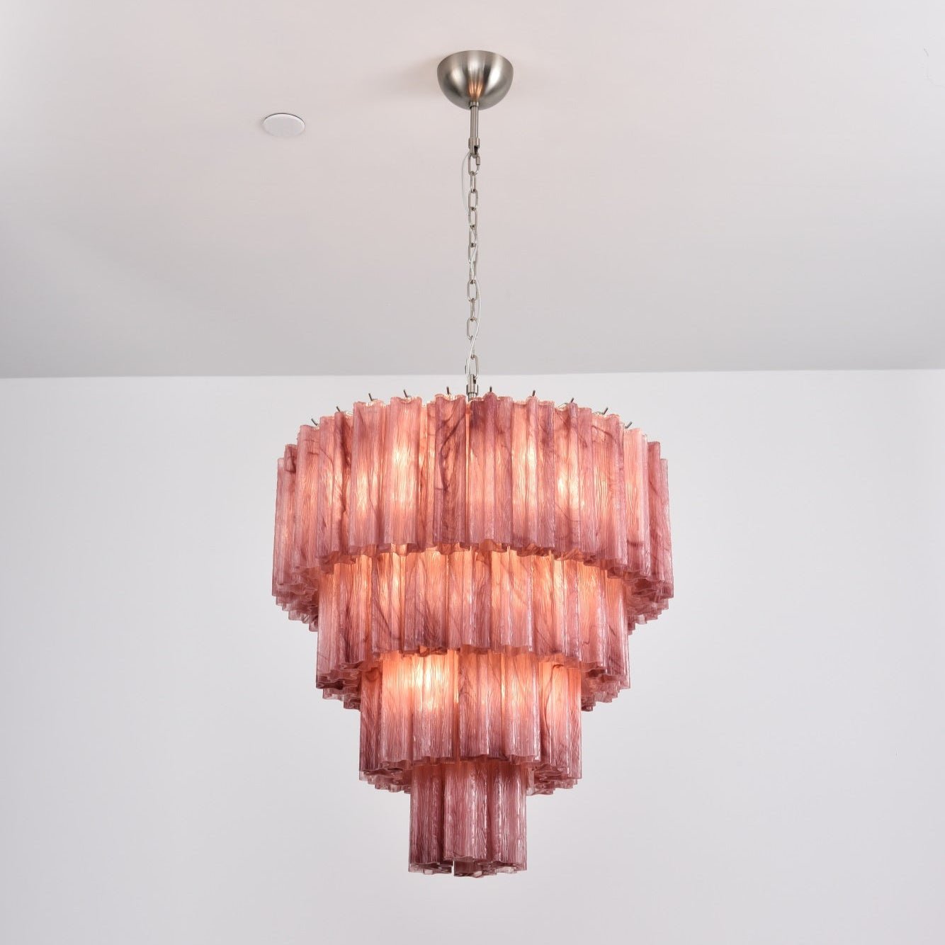 Serava Cascade Glass Chandelier - Elegant Design, Adjustable Height