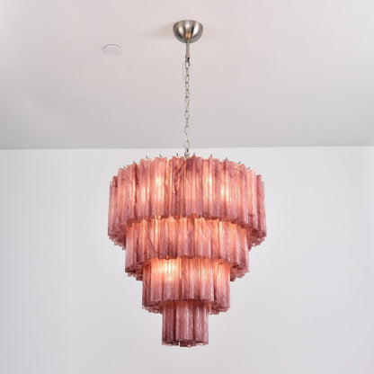 Serava Cascade Glass Chandelier - Elegant Design, Adjustable Height