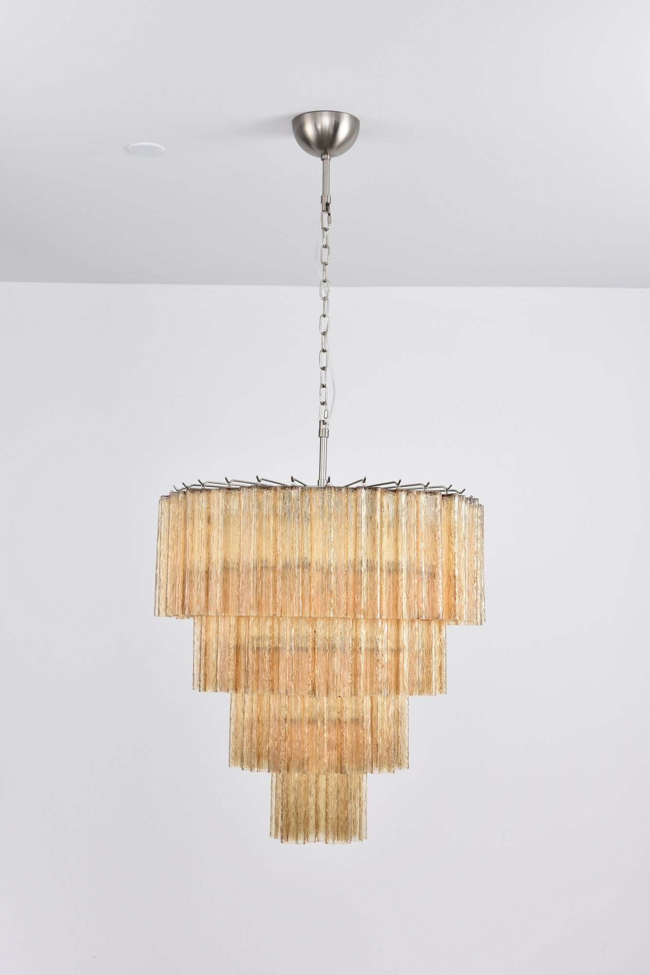 Serava Cascade Glass Chandelier - Elegant Design, Adjustable Height