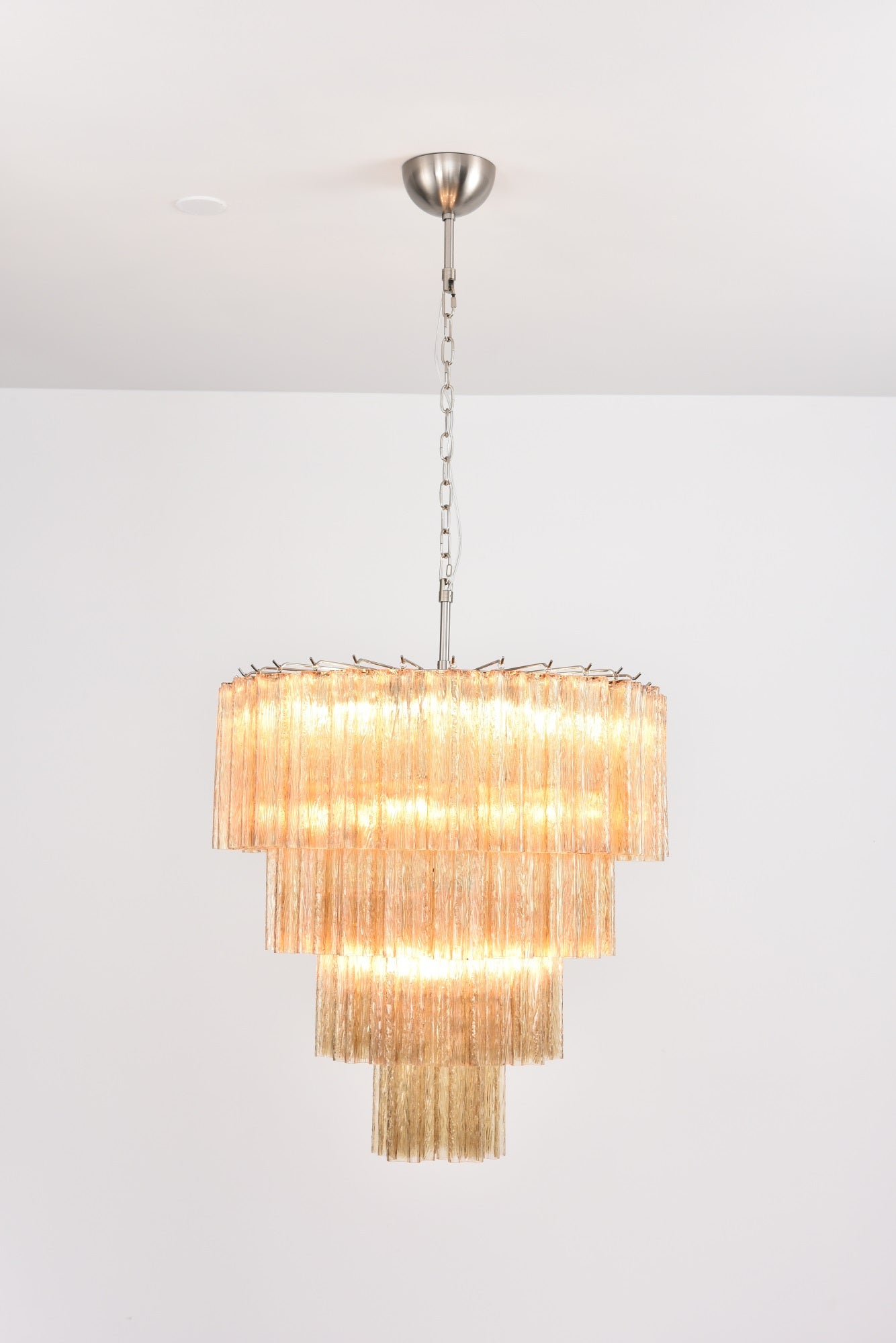 Serava Cascade Glass Chandelier - Elegant Design, Adjustable Height