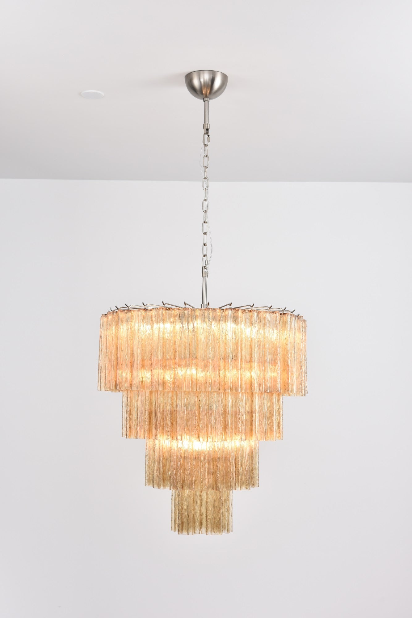 Serava Cascade Glass Chandelier - Elegant Design, Adjustable Height