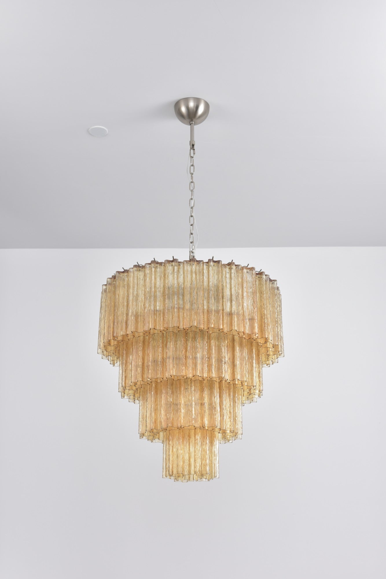 Serava Cascade Glass Chandelier - Elegant Design, Adjustable Height